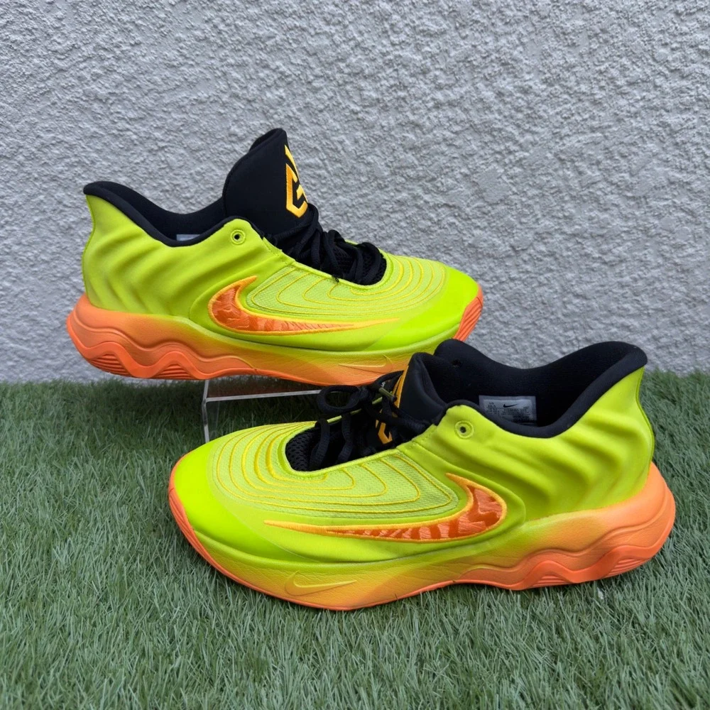 Nike Giannis Immortality 4 Basketball Shoes Volt Orange FQ3680-301 Mens 10.5